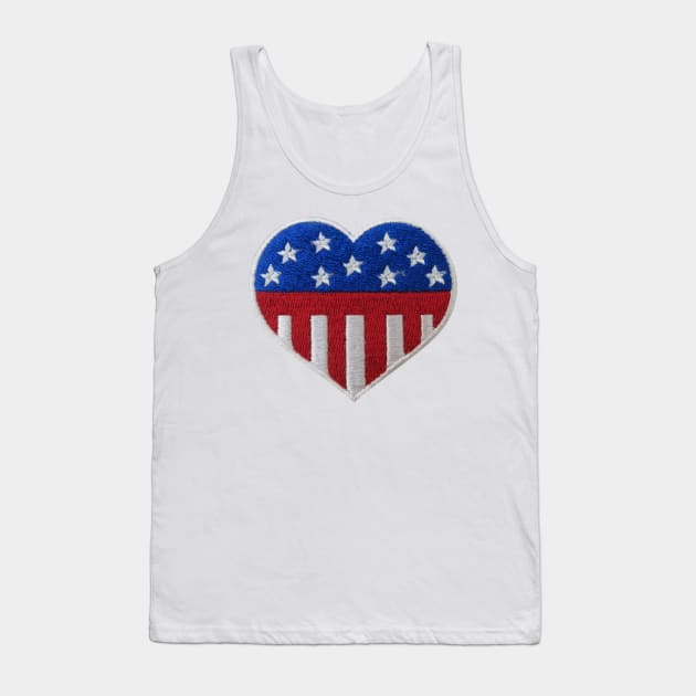 American Heart Embroidery Tank Top by anacarminda